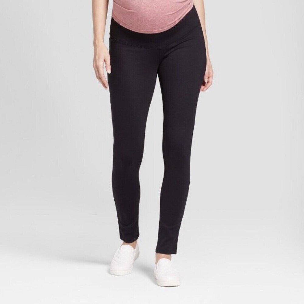 Ingrid & Isabel Women's Legging Maternity pants Pull on waistband Size XL Black